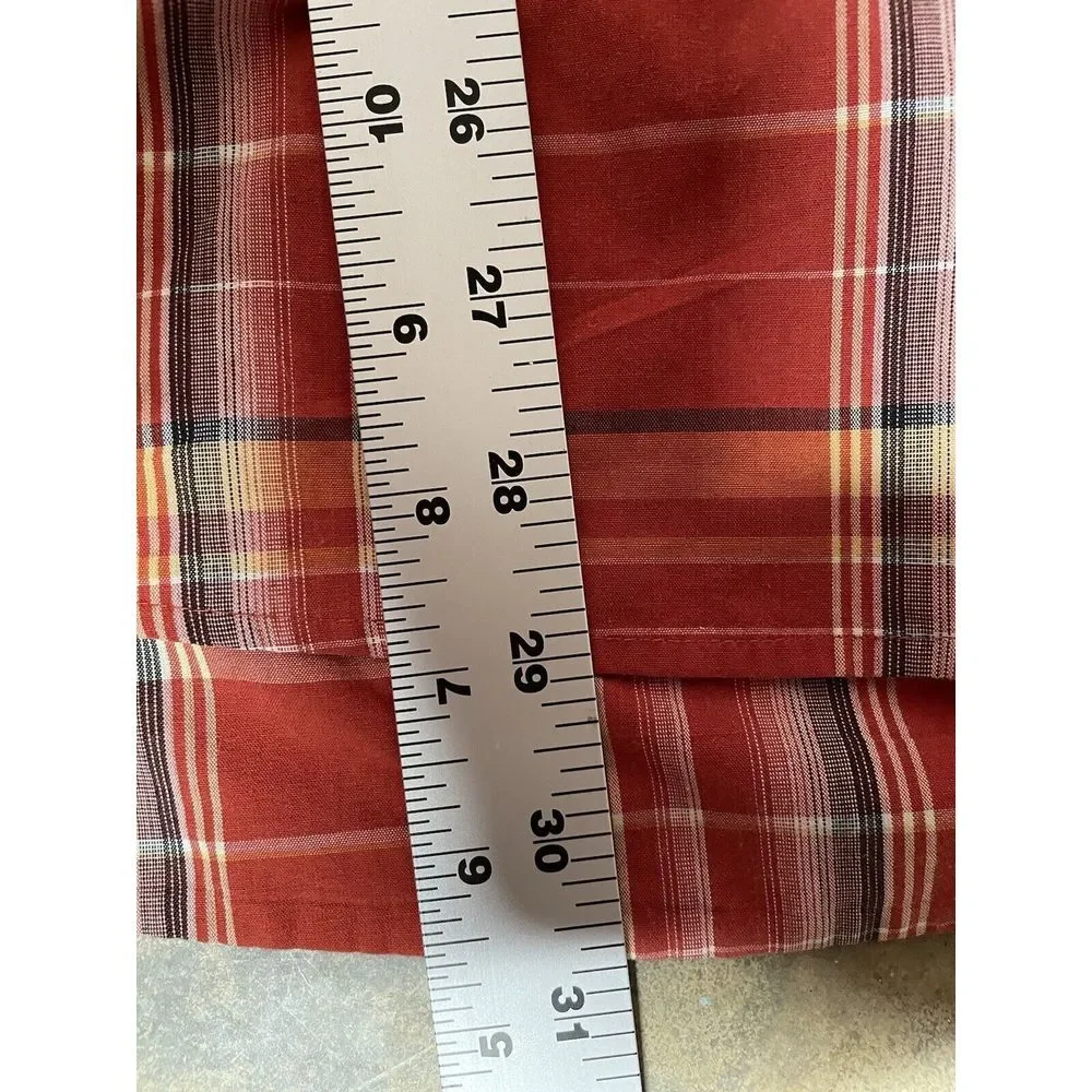 Consensus Sportswear‎ Plaid Button Up Short Sleeve Shirt XL